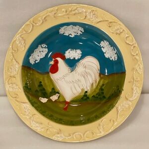 Cottage Rooster by Jay White Chicken Hen Chicks Big Pasta Salad Serving Bowl
